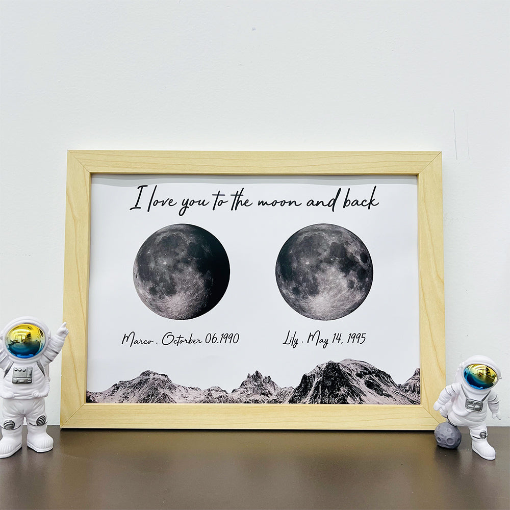 50%OFF🌔Custom Birth Moon Phases Print Frame