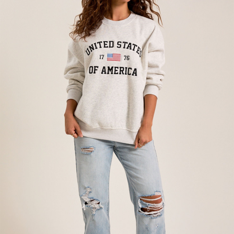 Embroidered United States Sweatshirt