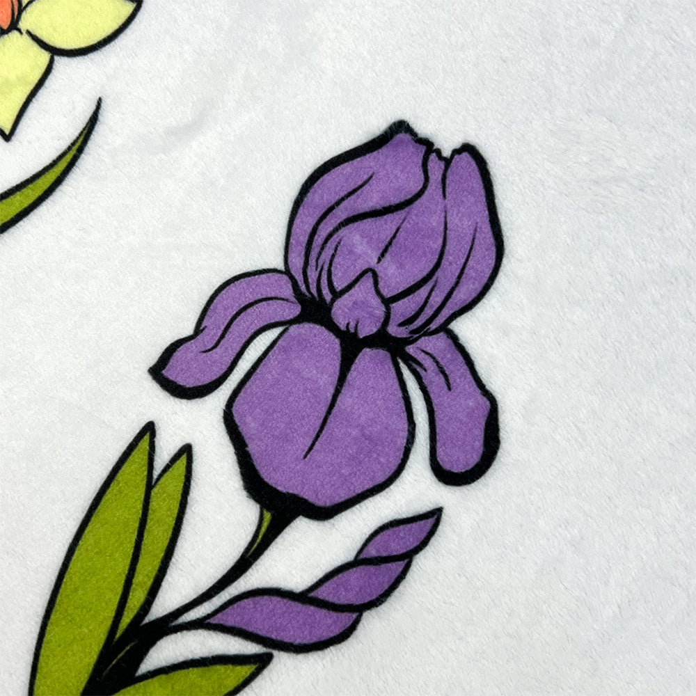 50%OFF⭐️First Mom Now Grandma's Garden Names Birth Flower Blanket