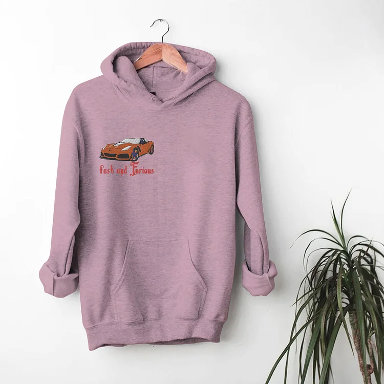 Embroidered Cars Hoodie Custom Personalized Race Car Hoodie Car Hooded