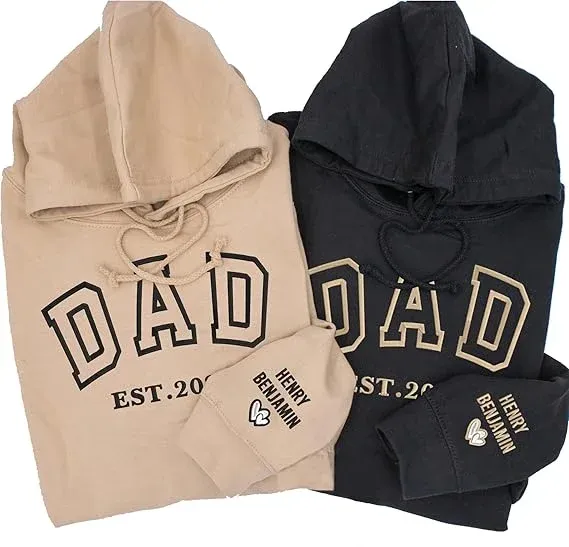 Custom Dad Est with Kids Names T-shirt , Sweatshirt