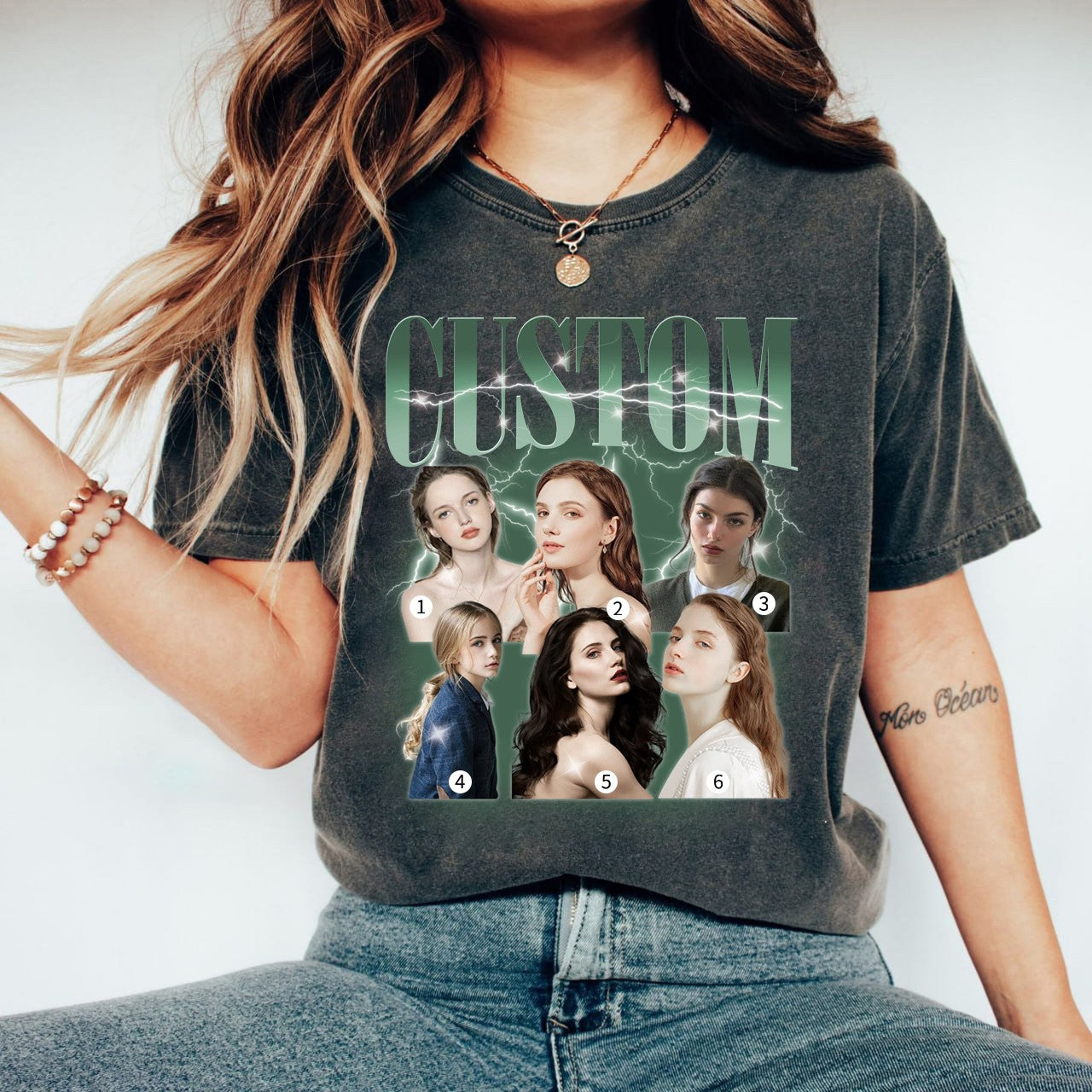 6 Photos Custom Vintage Tee