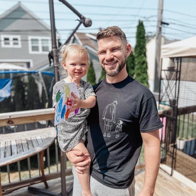 Custom Embroidered Hoodies for Couples – Matching Outline Portrait from Photo