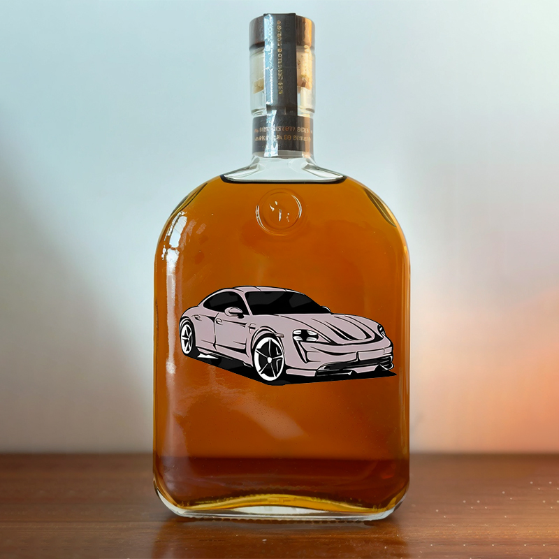 Custom Whiskey Bottles With Car Portrait