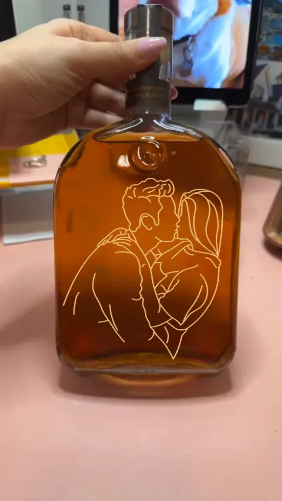 Custom Family & Couple Photo Whiskey Bottle
