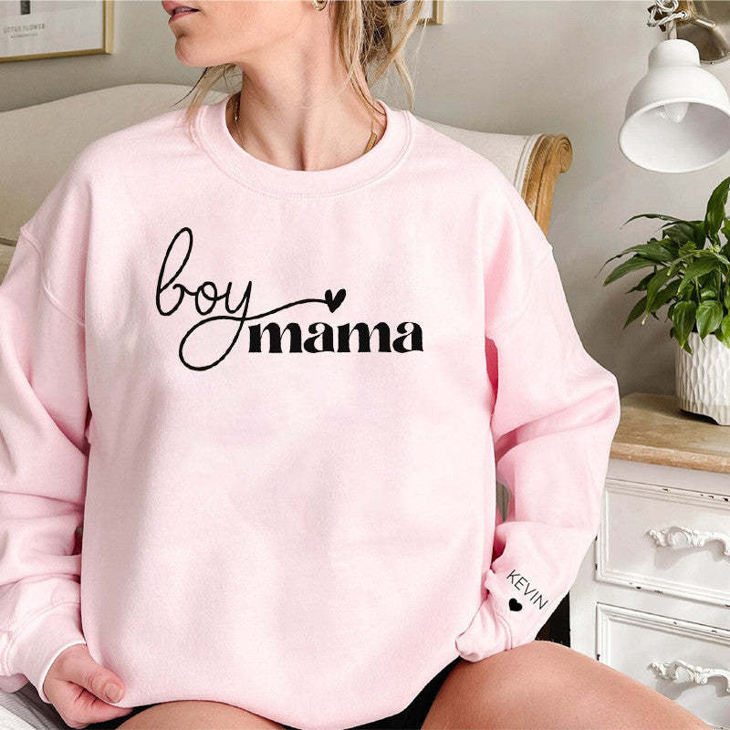 Mother's Name and Child's Name Sweatshirt Personalized Gift for Mom