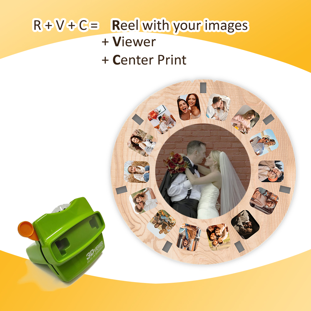 Personalized Viewmaster style reel Proposal Wedding Mother's Celebration Anniversary Birthday