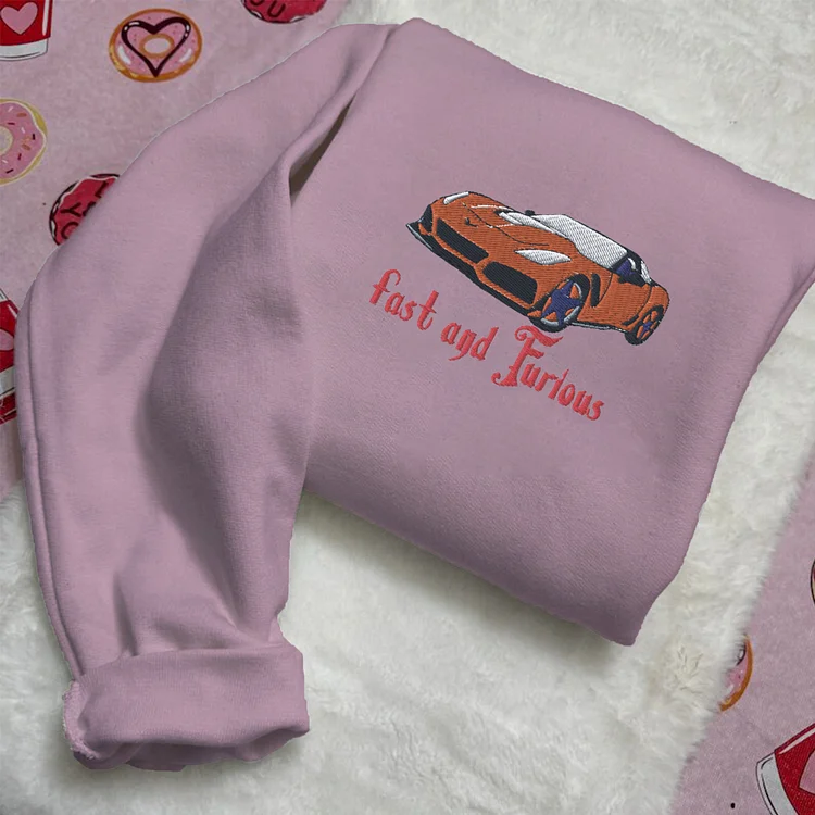 Classic Car Embroidered Sweatshirt Show Your Car Passion Sweatshirt