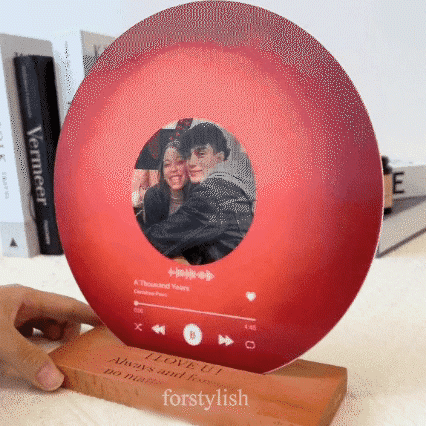 Personalized Record with Photo - Lenticular Song Plaque with NFC