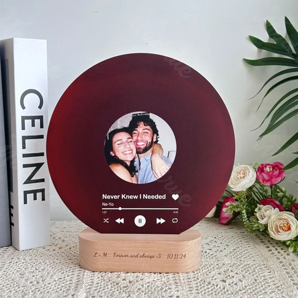 Personalized Record with Photo - Acrylic Song Plaque