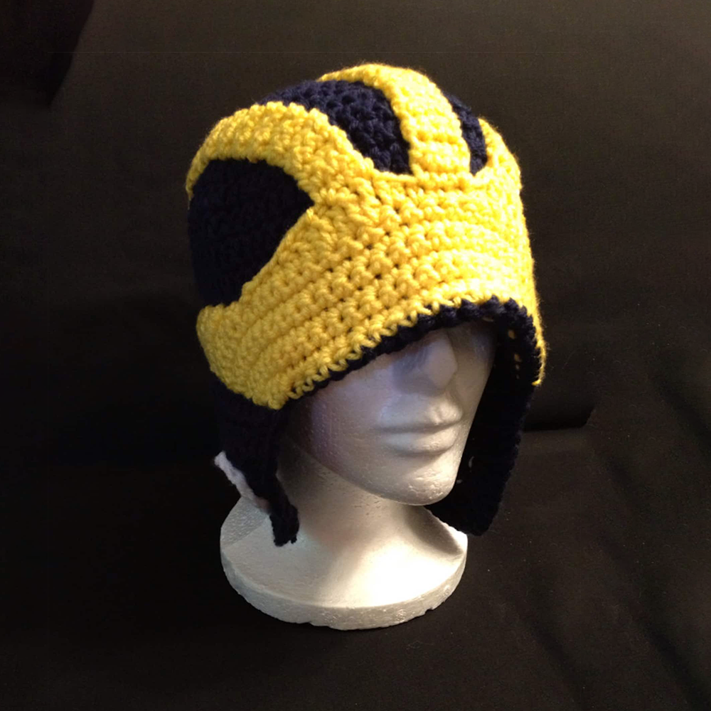 University of Michigan Inspired Helmet Hat