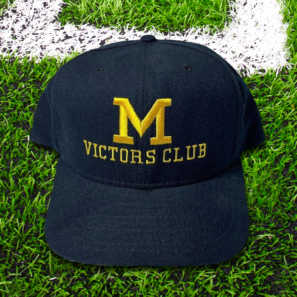 Vintage New Era Michigan Victors Club Hat Blue Dupont Visor