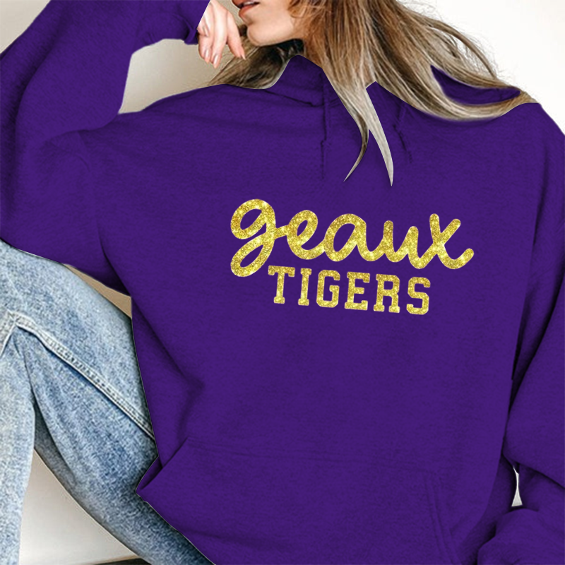 Geaux Tigers Louisiana Football Shirt GLITTER T-shirt - Geaux - Tigers Game Day Shirt