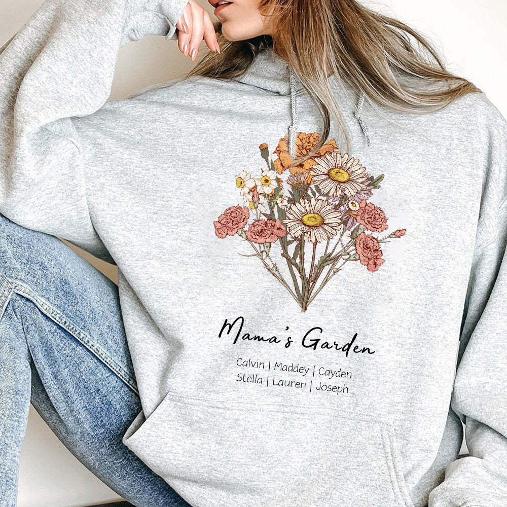 Birth Flower Family Bouquet Custom Hoodie/Crewneck/T-shirt 