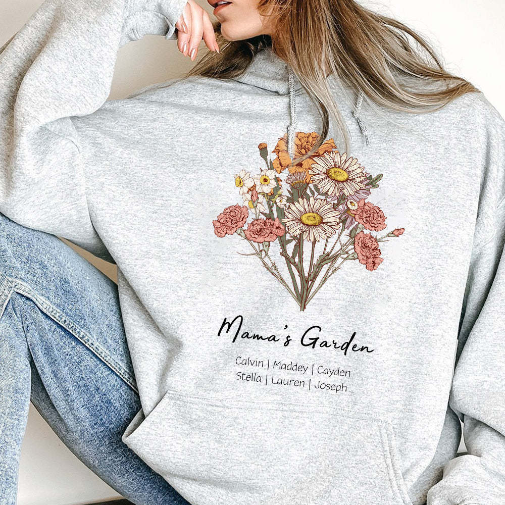 Birth Flower Family Bouquet Custom Hoodie/Crewneck/T-shirt 