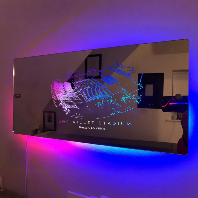 Joe Aillet Stadium Mirror Light - Gifts for Sports Lovers