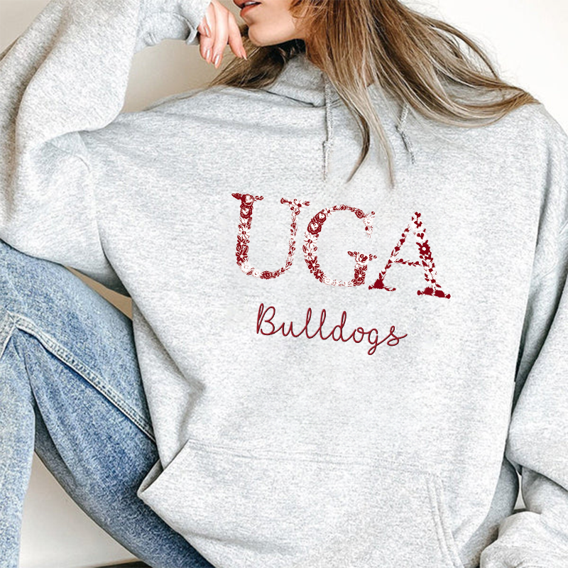 Customized Georgia Bulldogs Football Sweatshirts With Trendy Floral Embroidery