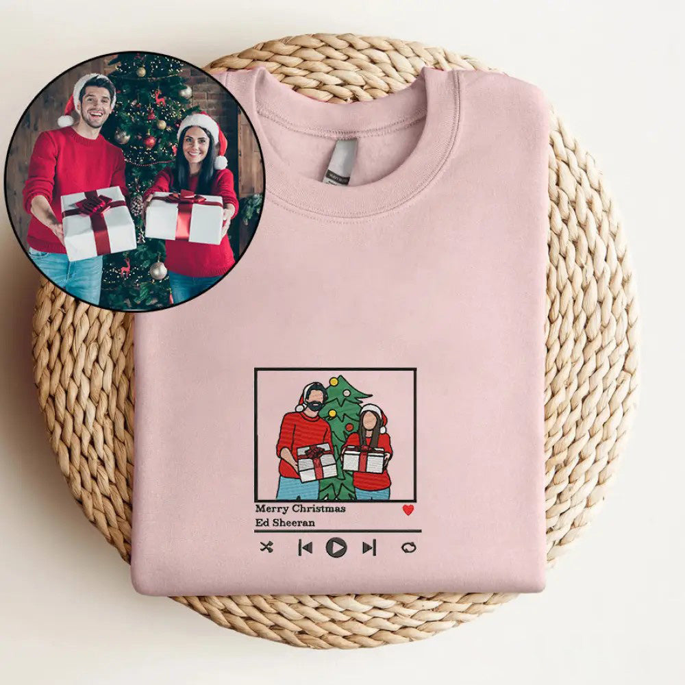 Christmas custom embroidered sweatshirt hoodie