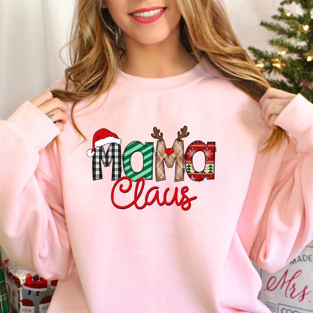 Personalized Christmas Grandma Claus Kids Sweatshirt