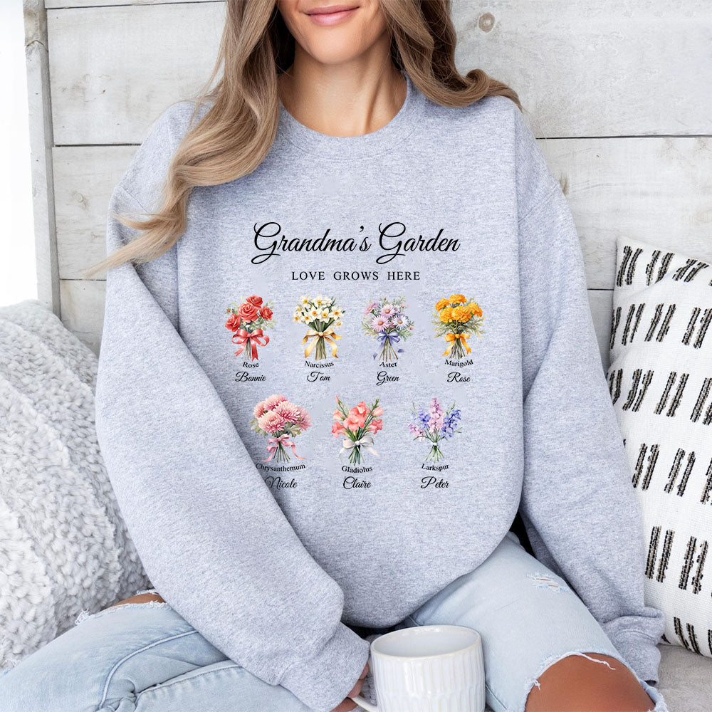 50%OFF⭐️Birth Month Flower Bouquet Customized Sweatshirt/Hoodie