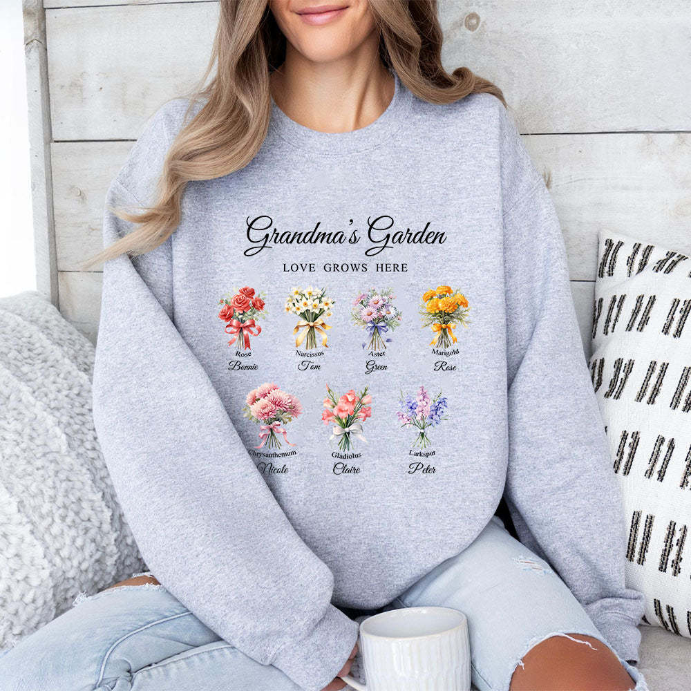 50%OFF⭐️Birth Month Flower Bouquet Customized Sweatshirt/Hoodie