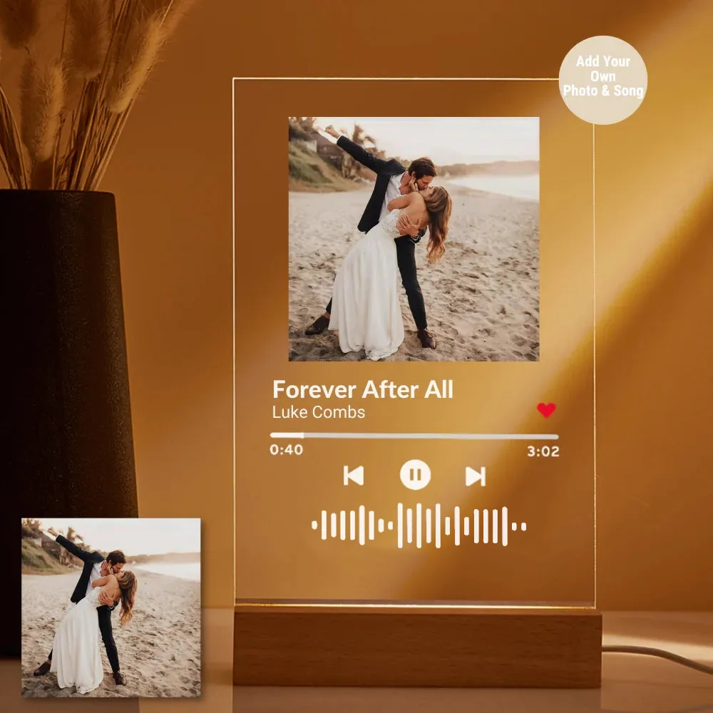 Custom Photo Music Plaque Night Light
