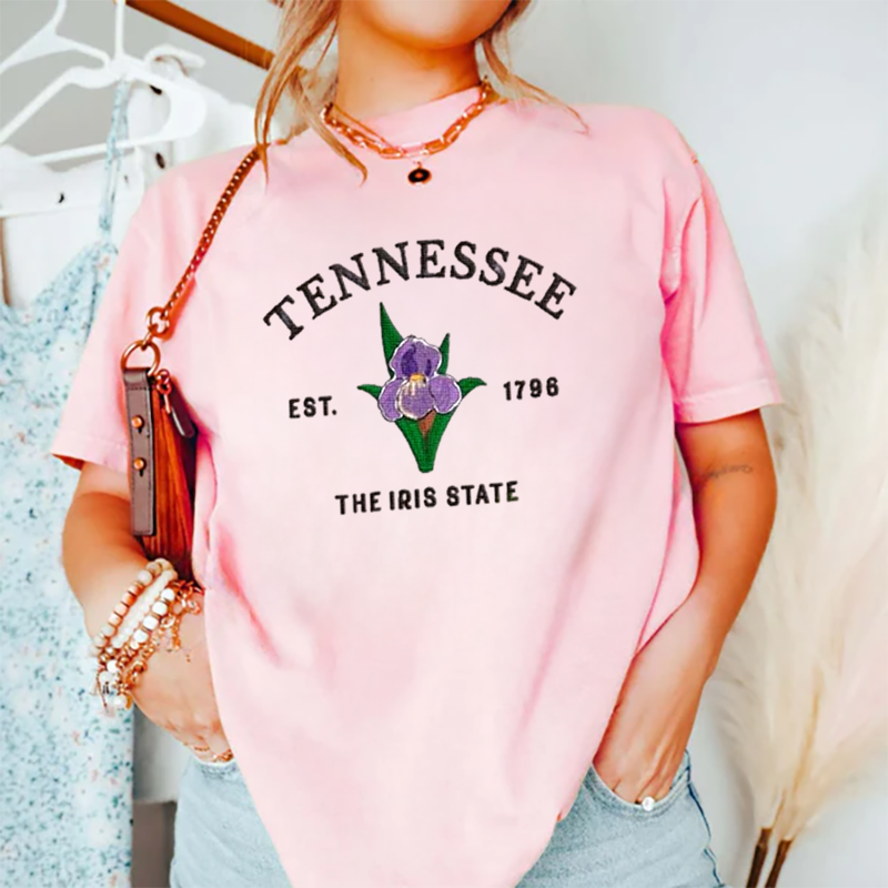 CUSTOM EMBROIDERED TENNESSEE FLOWER SWEATSHIRT