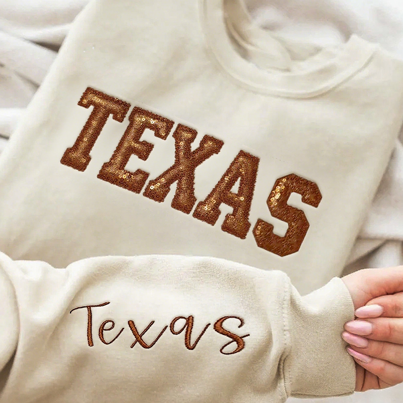 Personalized Sequin Applique Gameday Sweatshirt