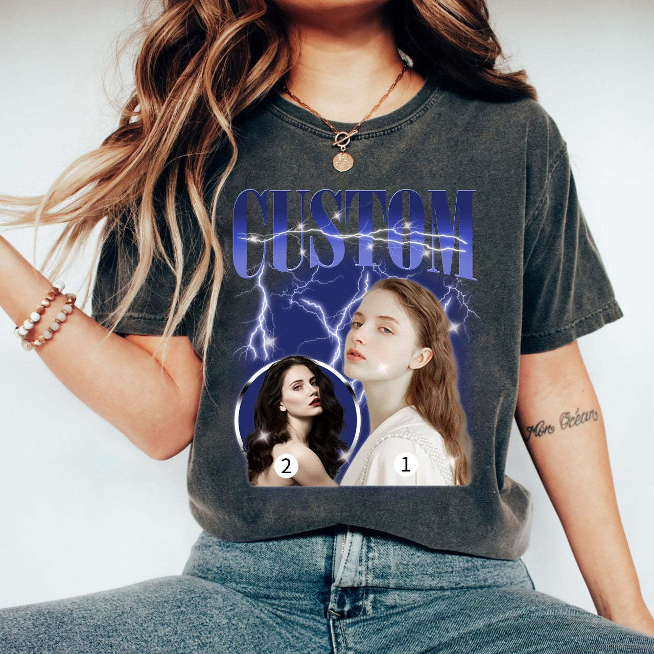 2 Photos Custom Vintage Tee