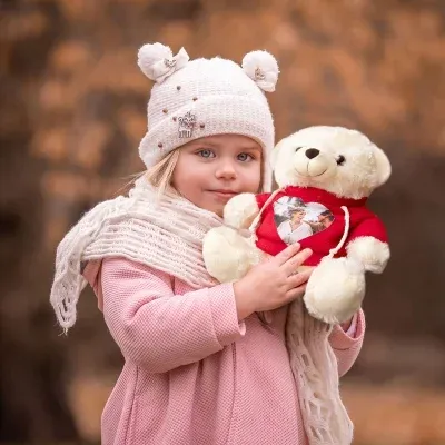 Personalized Memory Bear with Photo, Custom Heart Picture Teddy Bear, Remembrance Bear Plush Stuffed Animal, Memorial Gift, Celebration of Life Gift