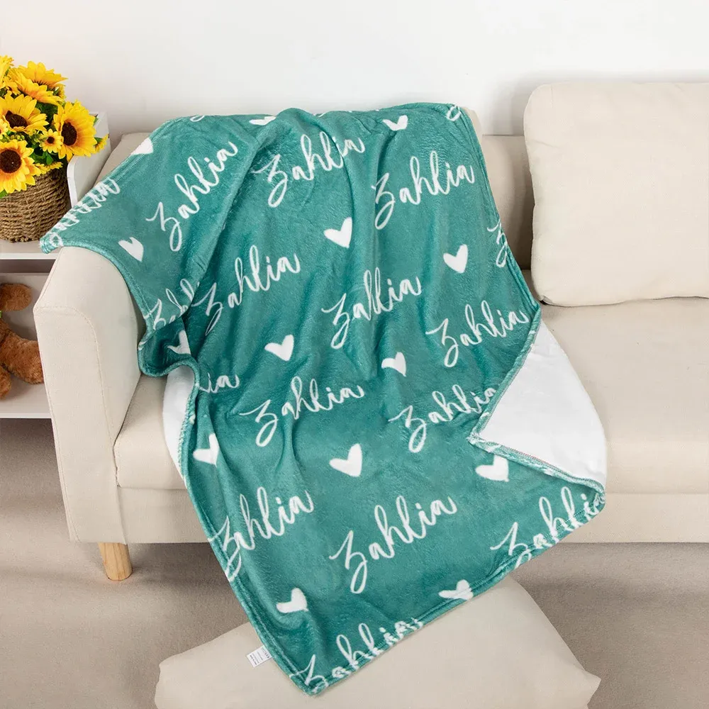 Personalized High-Quality Super Soft Name Family Blanket Birthday Christmas Gift for Kid Family