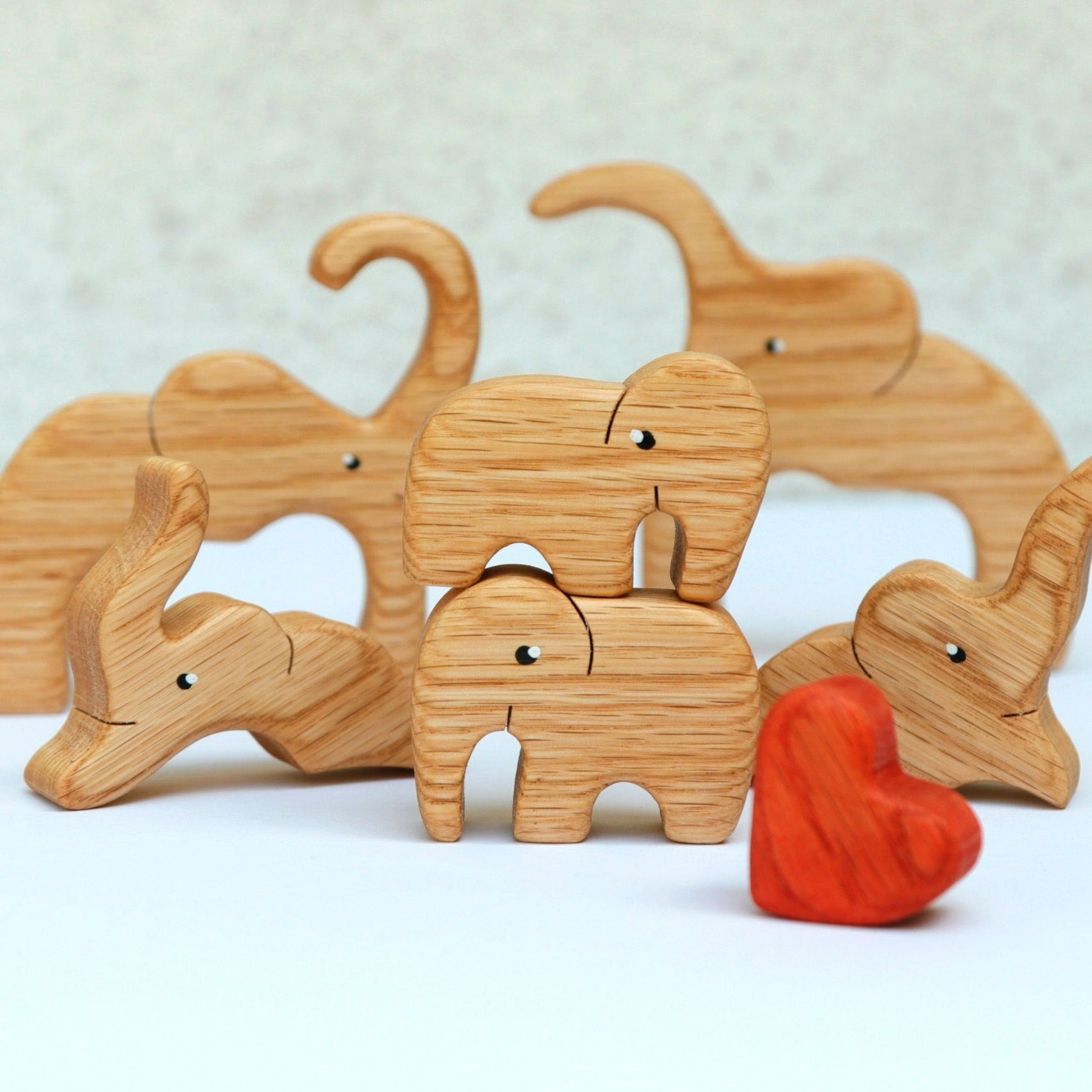 Wooden Elephants Family Puzzle 8 Childs🐘