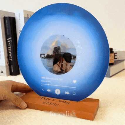 Personalized Record with Photo - Lenticular Song Plaque with NFC