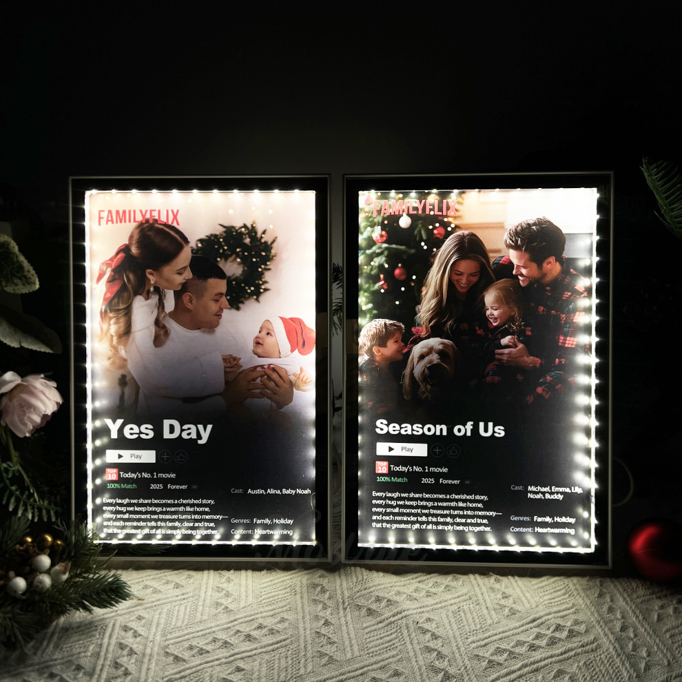 Personalized Family Memories Mirror Light Box