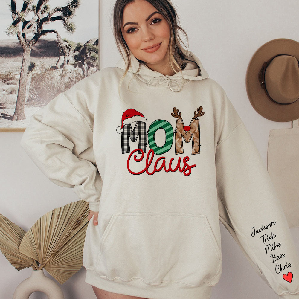 Personalized Christmas Grandma Claus Kids Sweatshirt