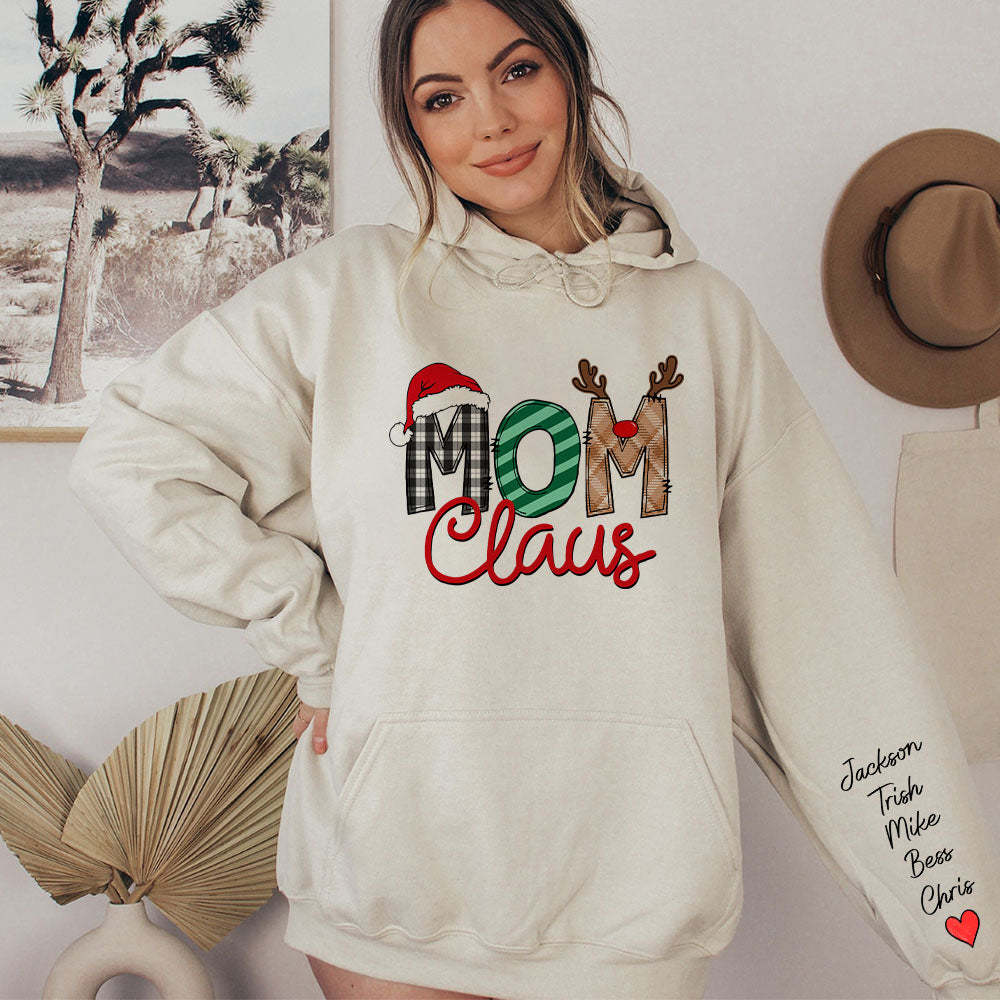 Personalized Christmas Grandma Claus Kids Sweatshirt