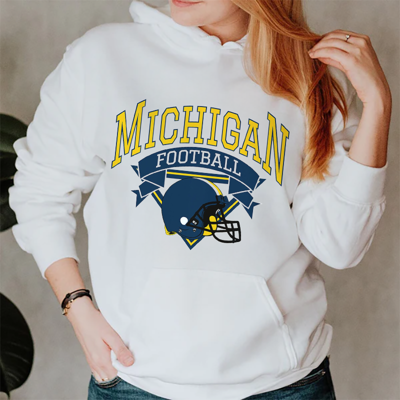 Retro Michigan Football Shirt, Vintage Michigan Football Tee, Ann Arbor Michigan T-Shirt, College Football Shirt