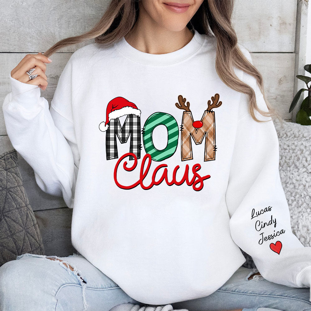 Personalized Christmas Grandma Claus Kids Sweatshirt