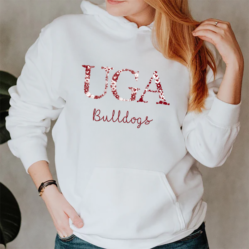 Customized Georgia Bulldogs Football Sweatshirts With Trendy Floral Embroidery