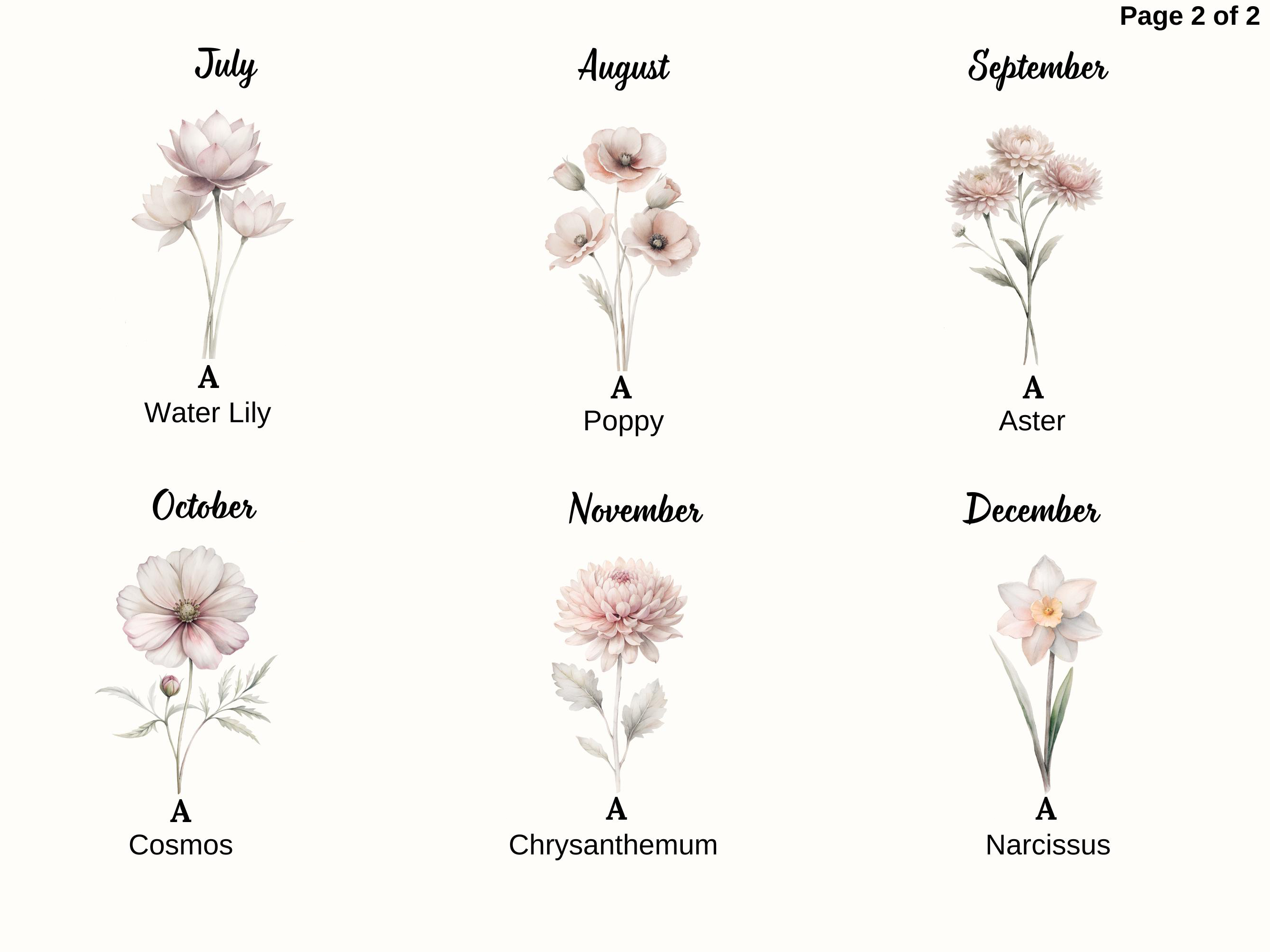 Personalized Birth Month Flower Blanket Custom Grandmas Garden Blanket 