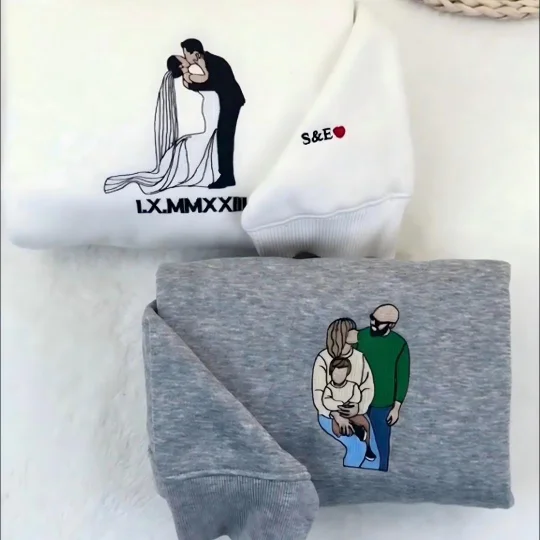 Custom Embroidered Sweatshirt for Mom, Family & Love