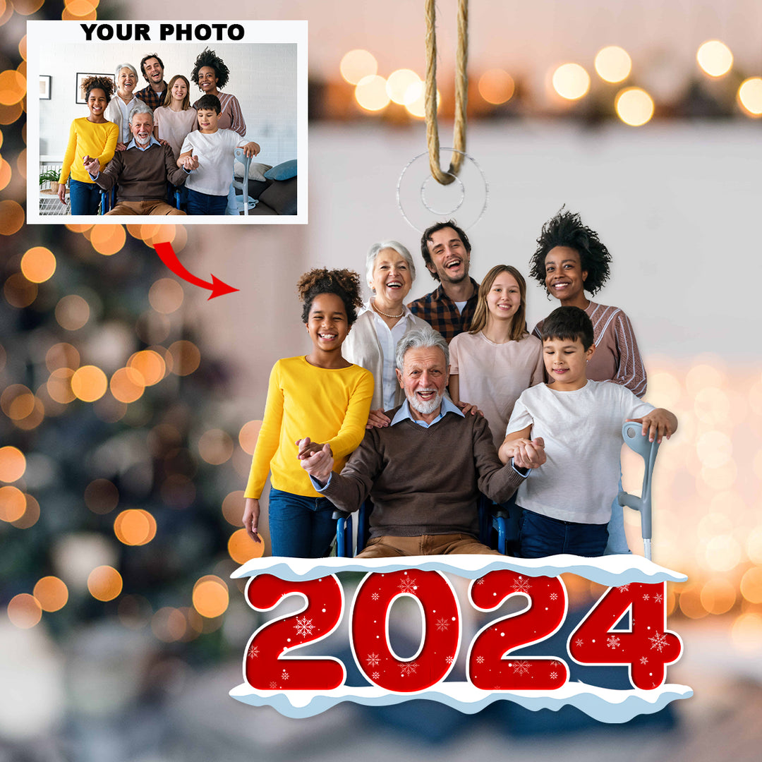 2024 Christmas Custom Photo - Personalized Photo Mica Ornament - Christmas Gift For Family Members