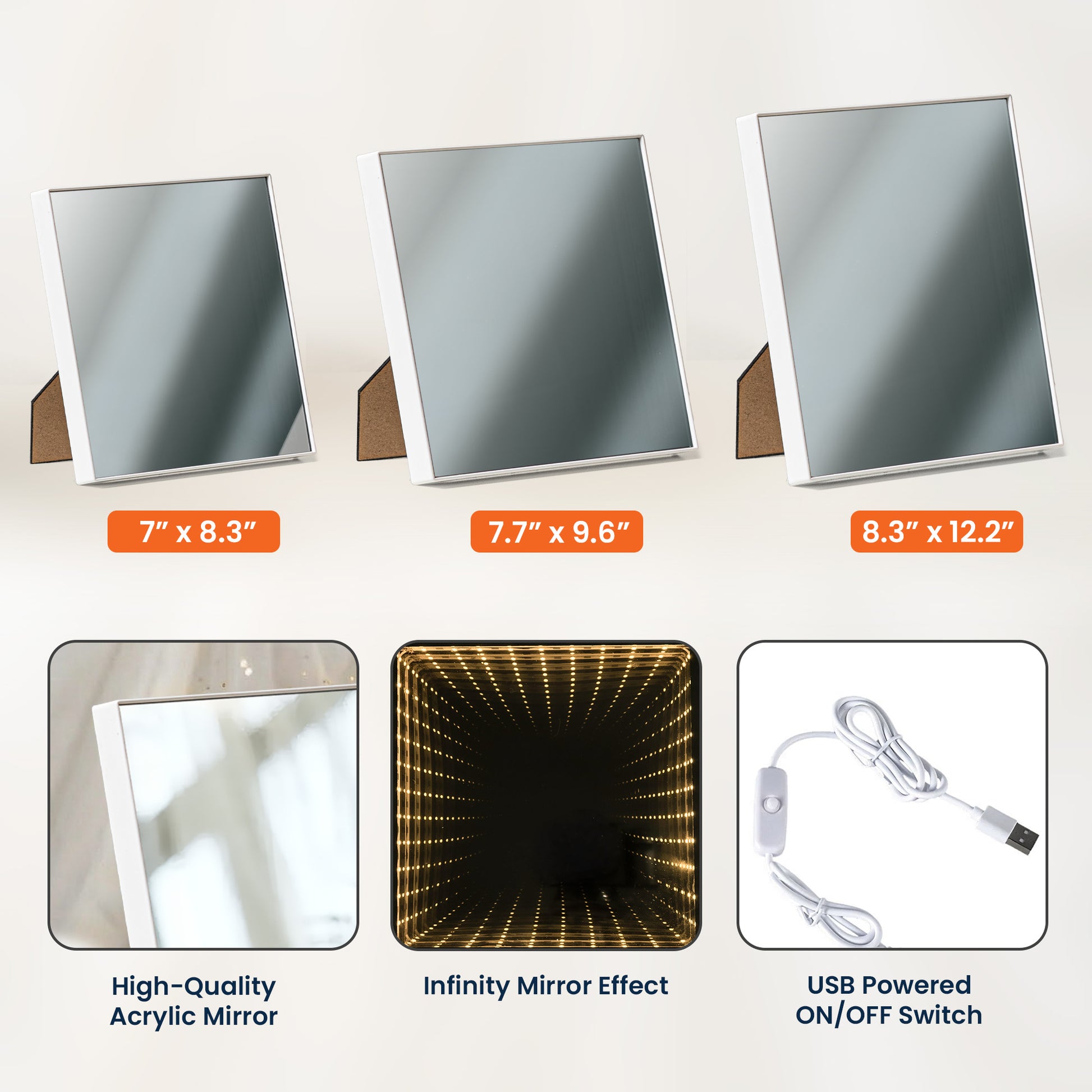 I'm As Lucky As Can Be - Personalized Infinity Mirror Light Box