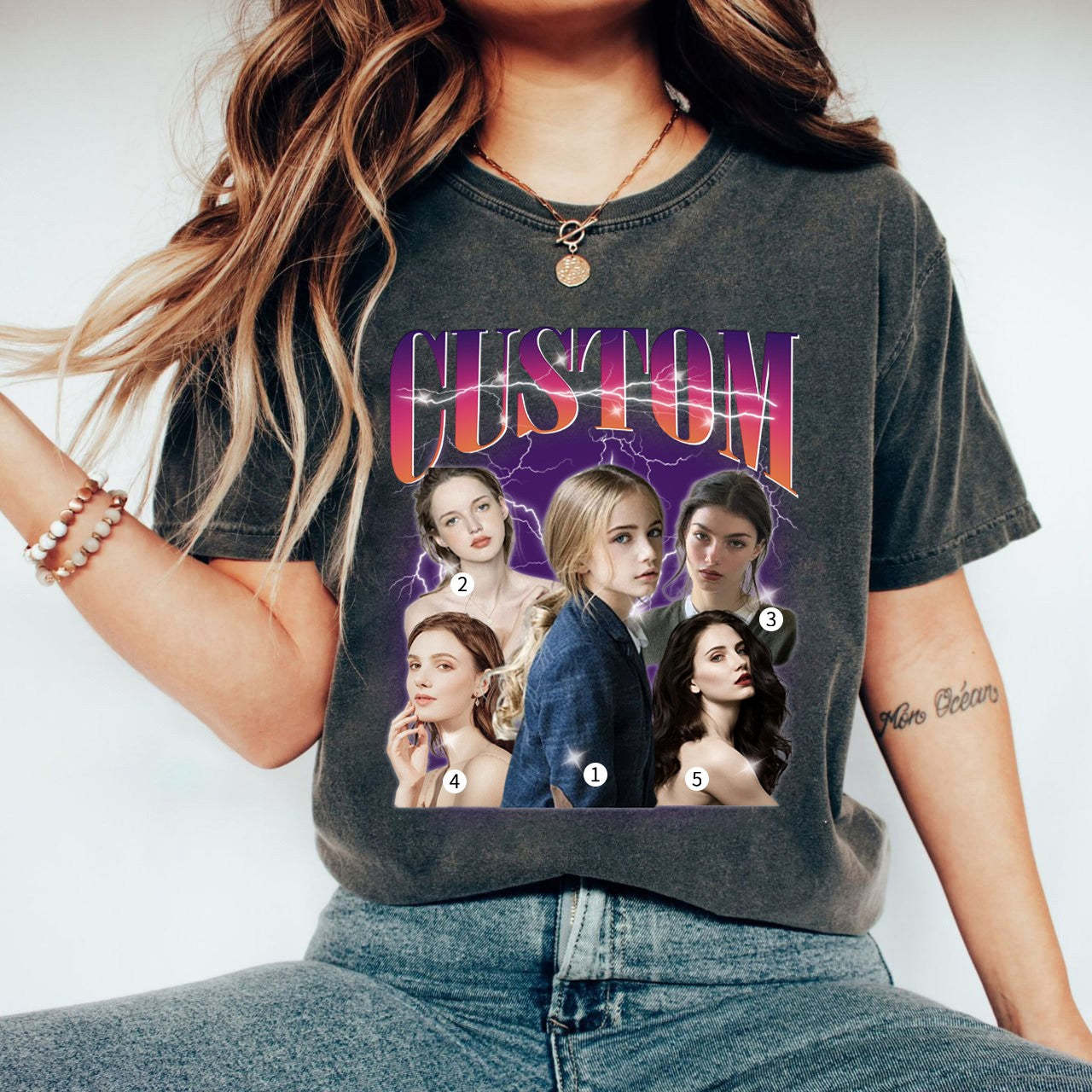 5 Photos Custom Vintage Tee