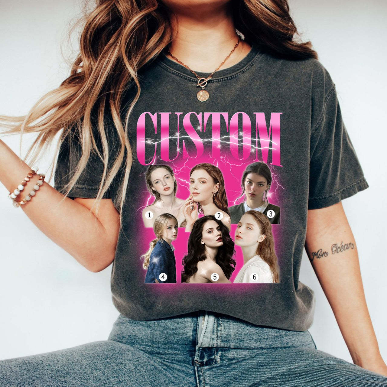 6 Photos Custom Vintage Tee