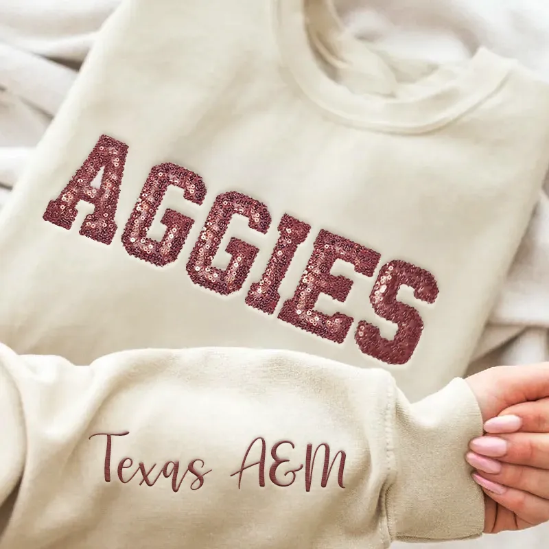 Personalized Sequin Applique Gameday Sweatshirt