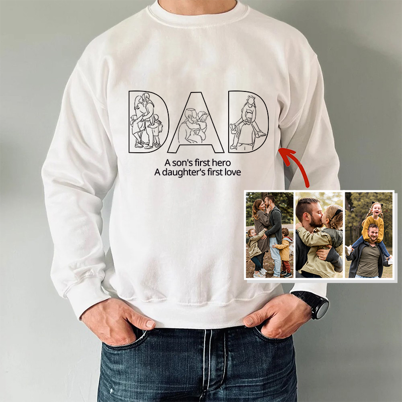Best Dad Ever -Embroidered Sweatshirt For Father's Day - Gifts for Dad, Papa, Daddy and Grandpa