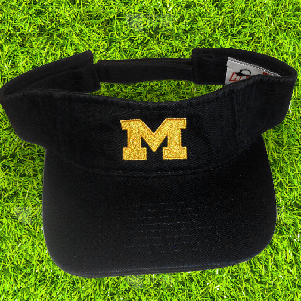 Michigan Wolverines M Logo Navy Blue Adult One Size Visor hat New Ncaa College