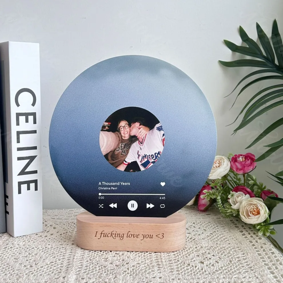 Personalized Record with Photo - Acrylic Song Plaque