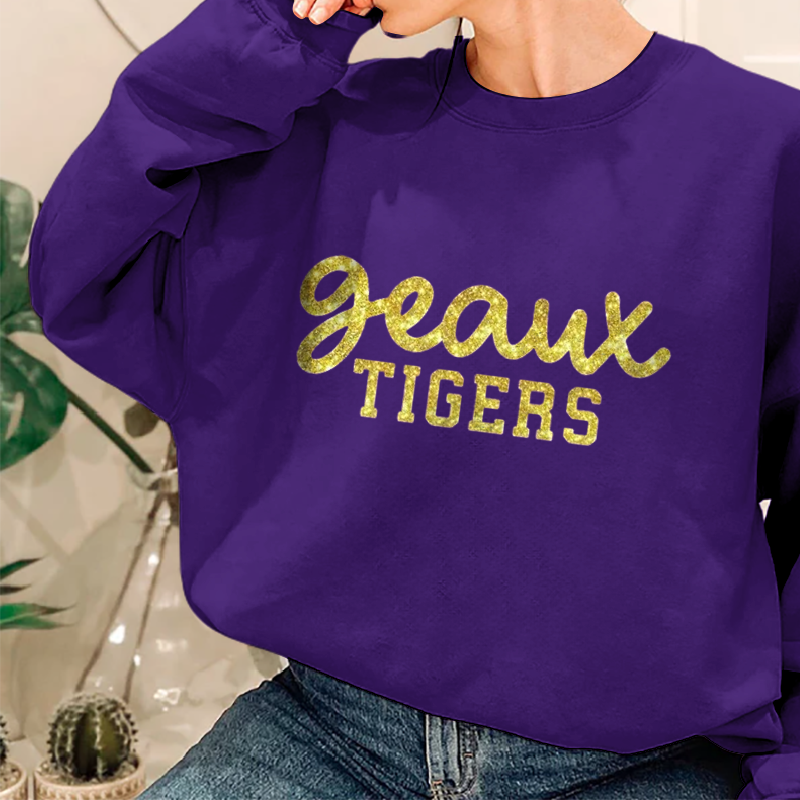 Geaux Tigers Louisiana Football Shirt GLITTER T-shirt - Geaux - Tigers Game Day Shirt